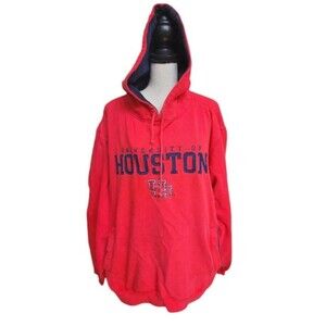 University of Houston Red Pullover Hoodie Size XL